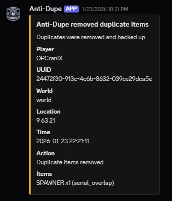 Anti-Dupe screenshot