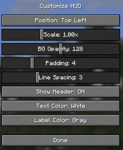 Clean F3 screenshot