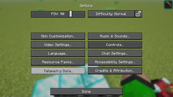 Ore UI, as Unintended screenshot