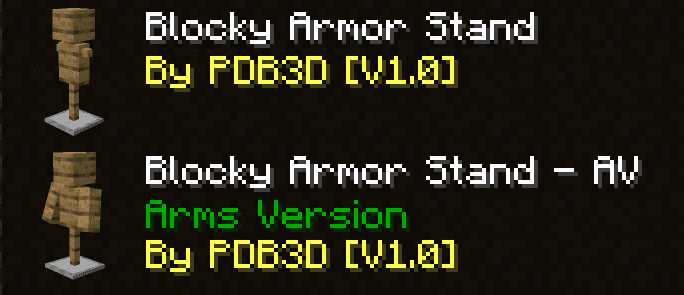 PDB3D's Blocky Armor Stands - Arms Version screenshot