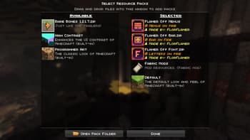 Flint Flamer Menus screenshot