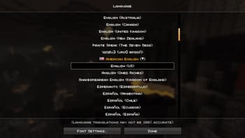 Flint Flamer Menus screenshot