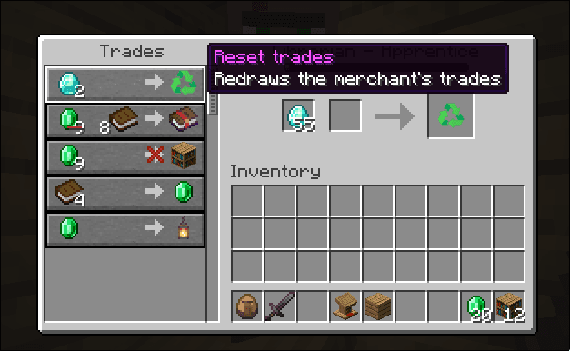 Villager Trade Reset screenshot