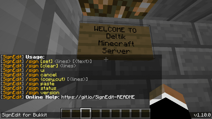 SignEdit for Bukkit screenshot