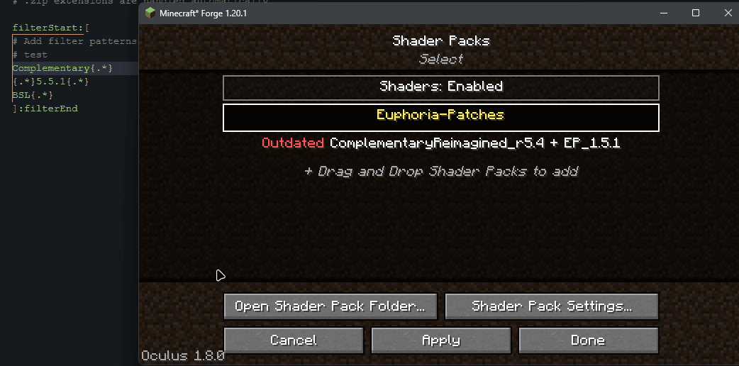 Iris/Oculus Shader Folder screenshot