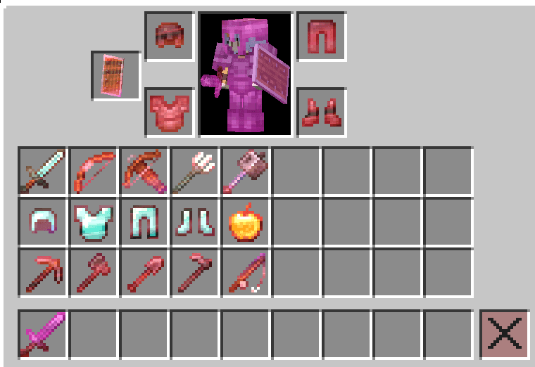 Pink XP Bar and Enchantment Glint screenshot
