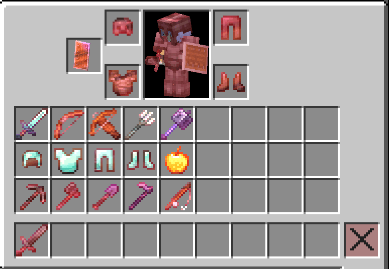 Pink XP Bar and Enchantment Glint screenshot