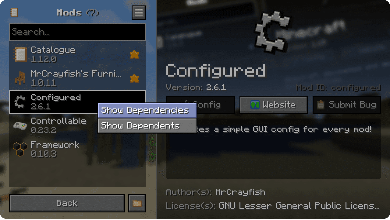 Catalogue screenshot