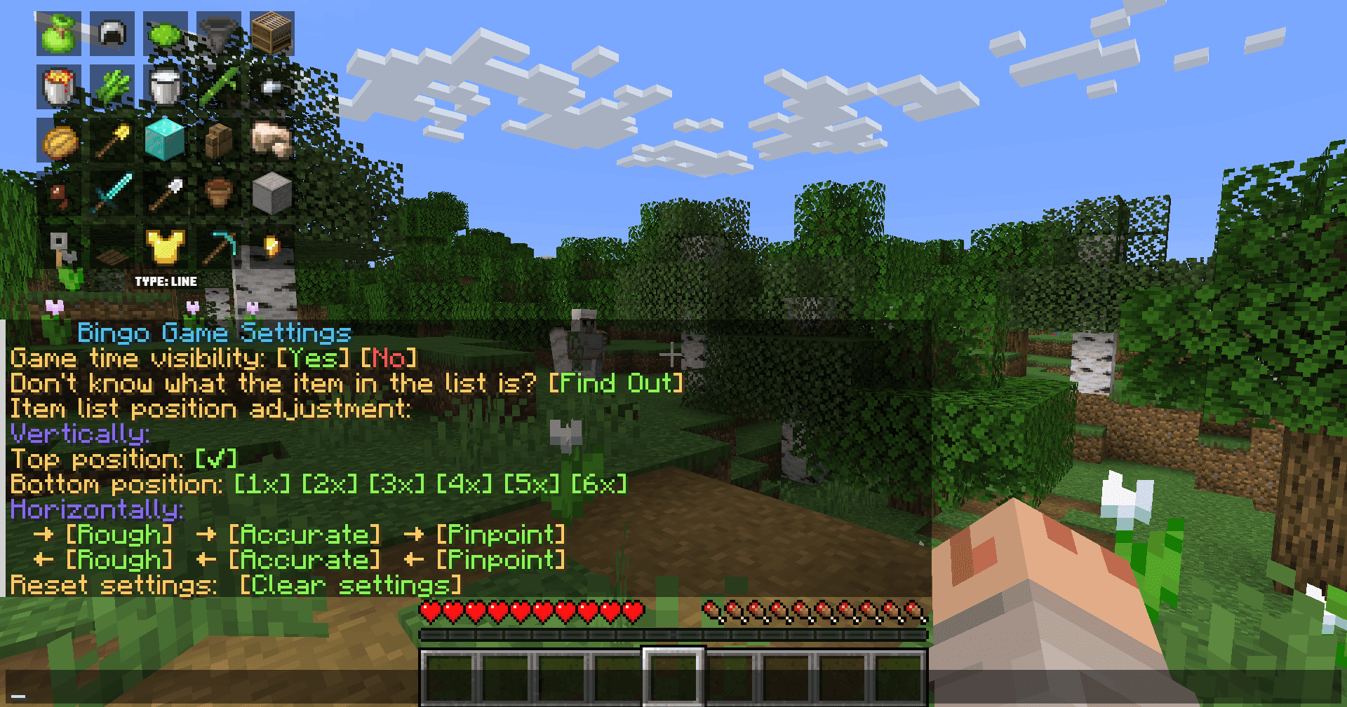 Minecraft Bingo screenshot