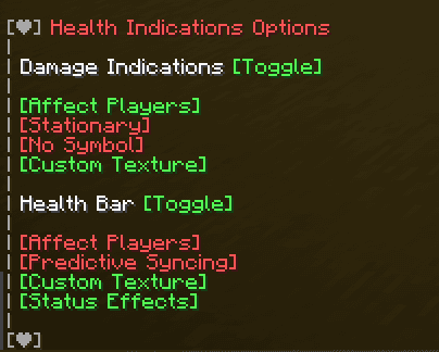 Health Indications screenshot