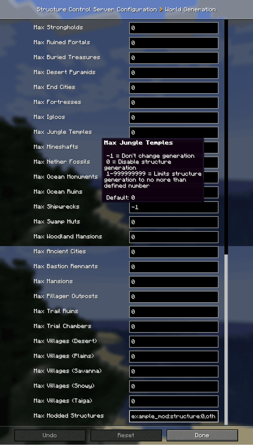 Structure Control: Ruined Portals, Villages, Stronghold, Nether Portal, Custom Structures, and more! screenshot