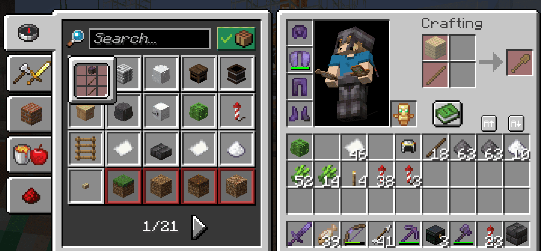 Just Enough Book (JEB) – Minecraft Recipe Book Mod screenshot