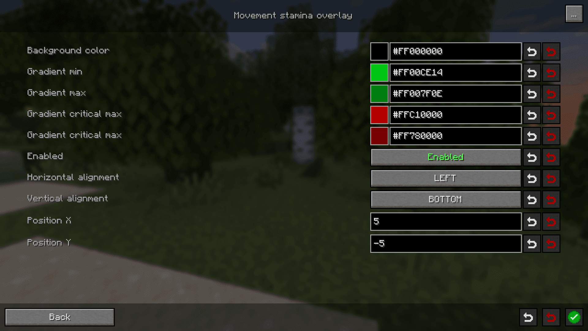 Configuration screenshot