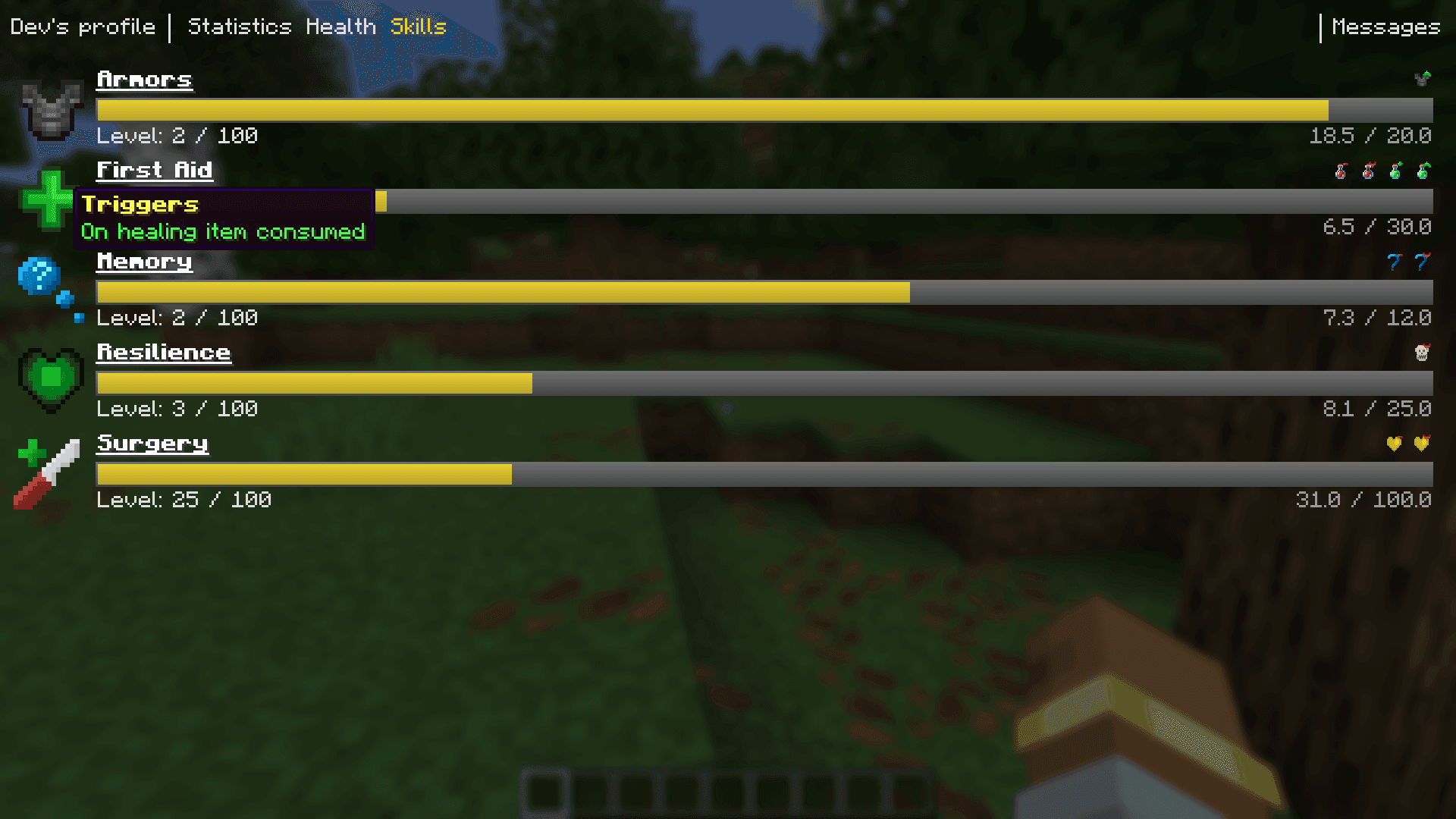 Medical system screenshot