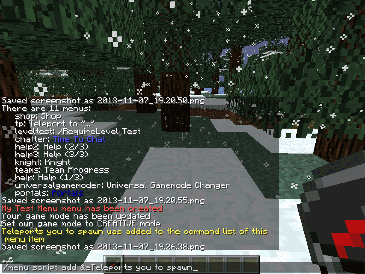CreateYourOwnMenus screenshot