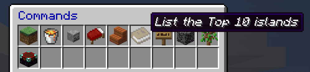 A Skyblock screenshot