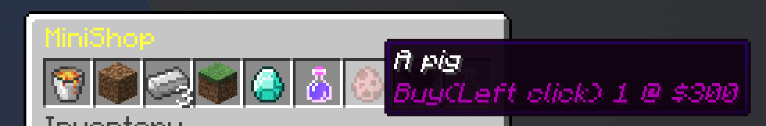 A Skyblock screenshot