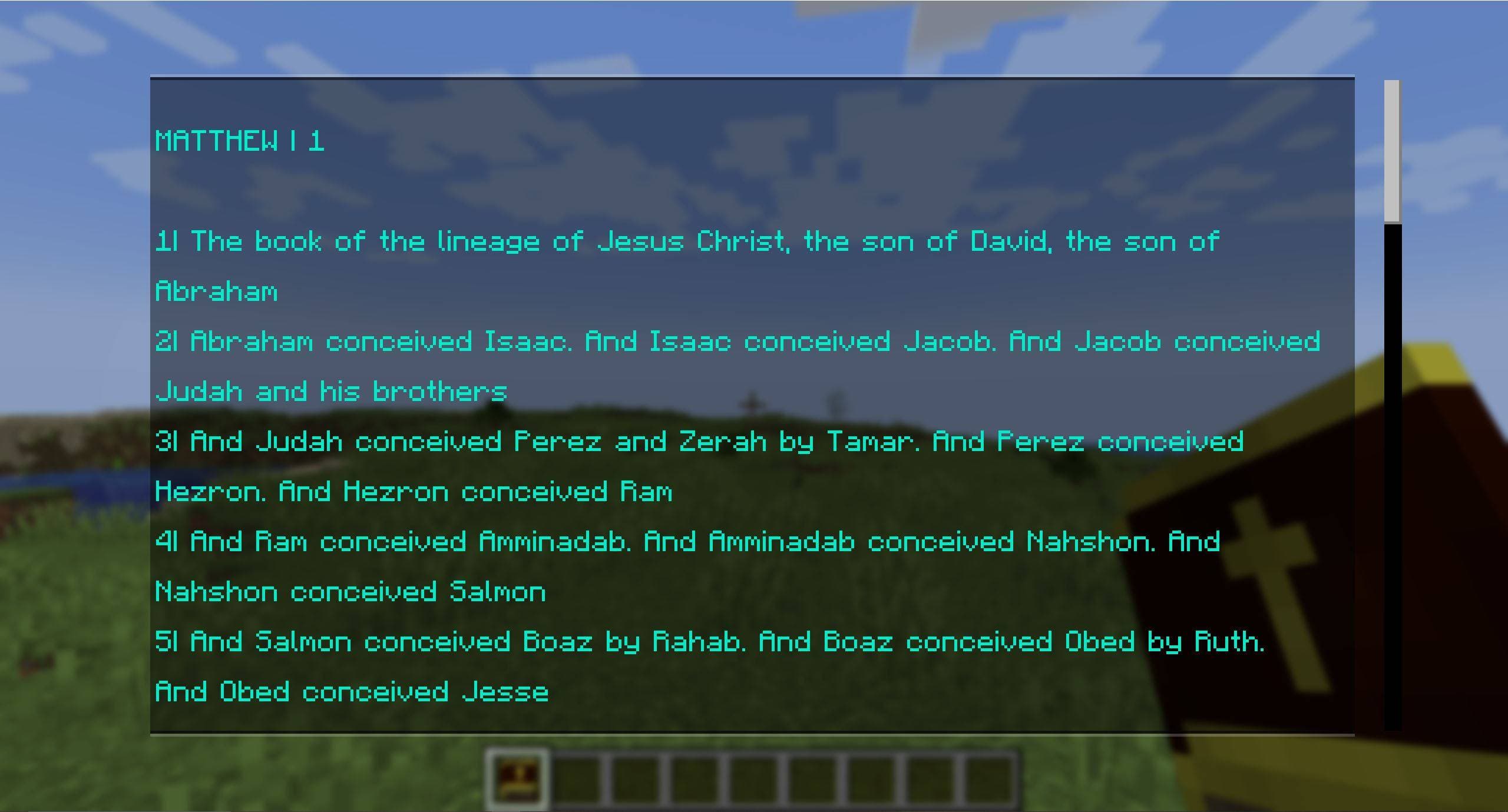 The Bible screenshot