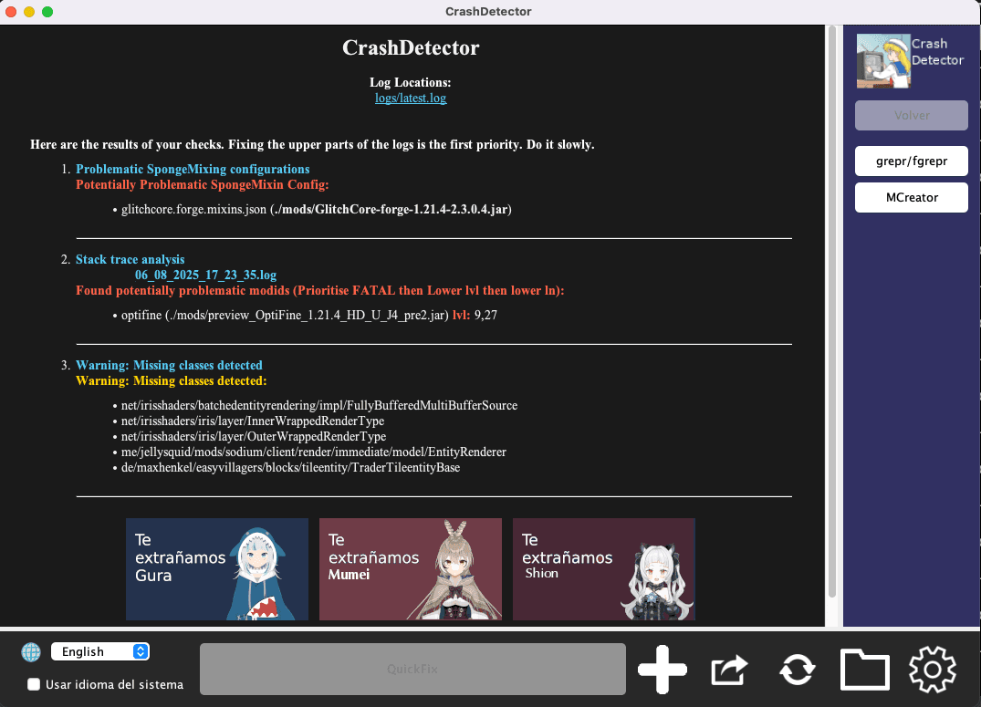 CrashDetector screenshot