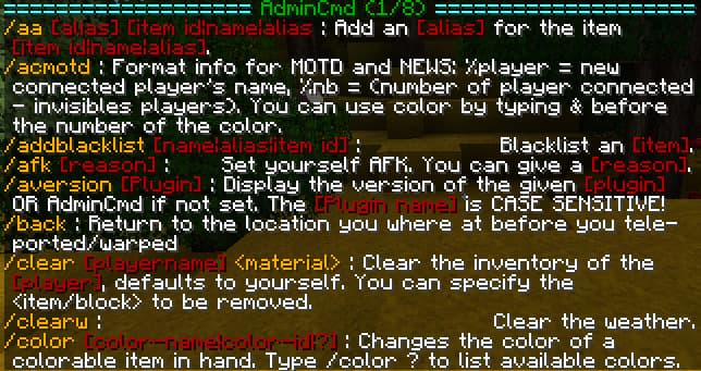 AdminCmd screenshot