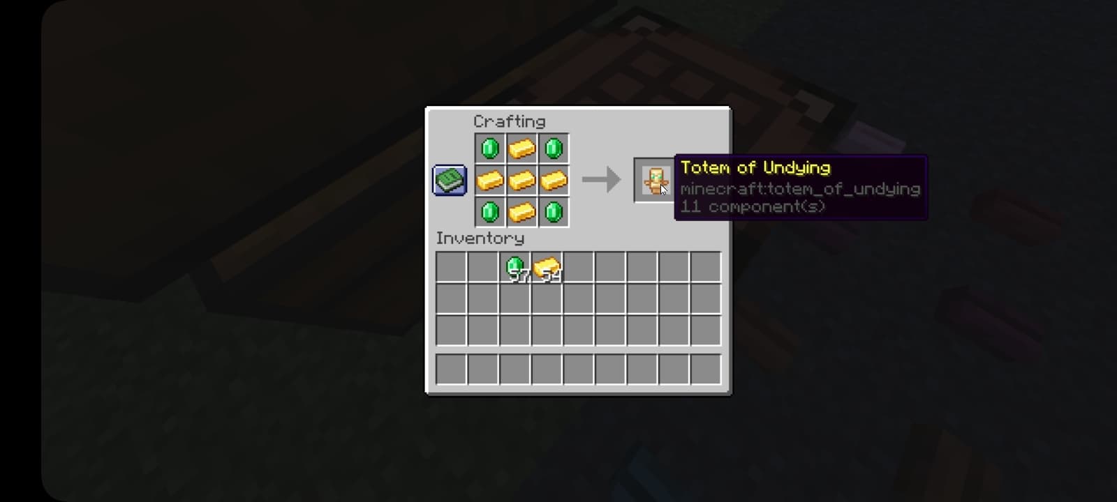 Crafting screenshot