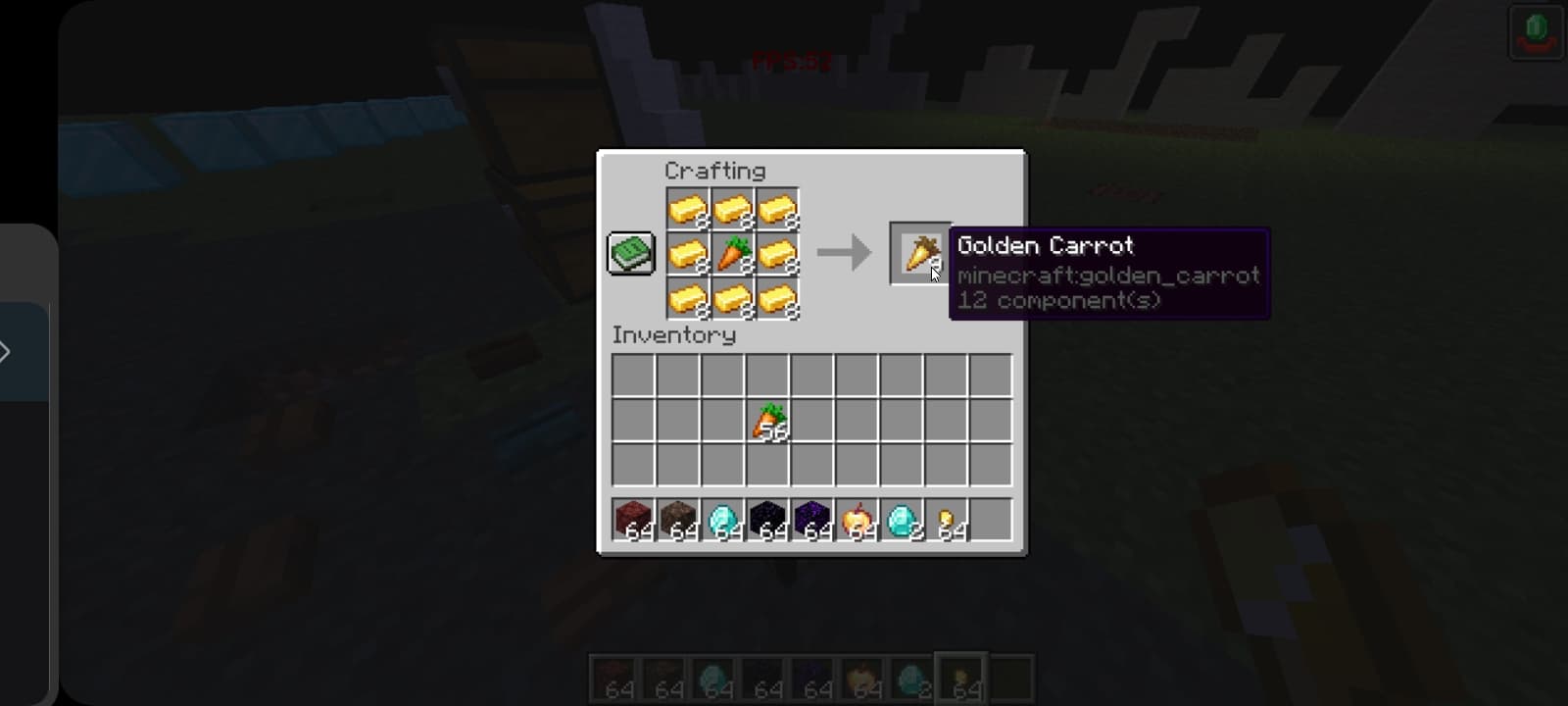 Crafting screenshot