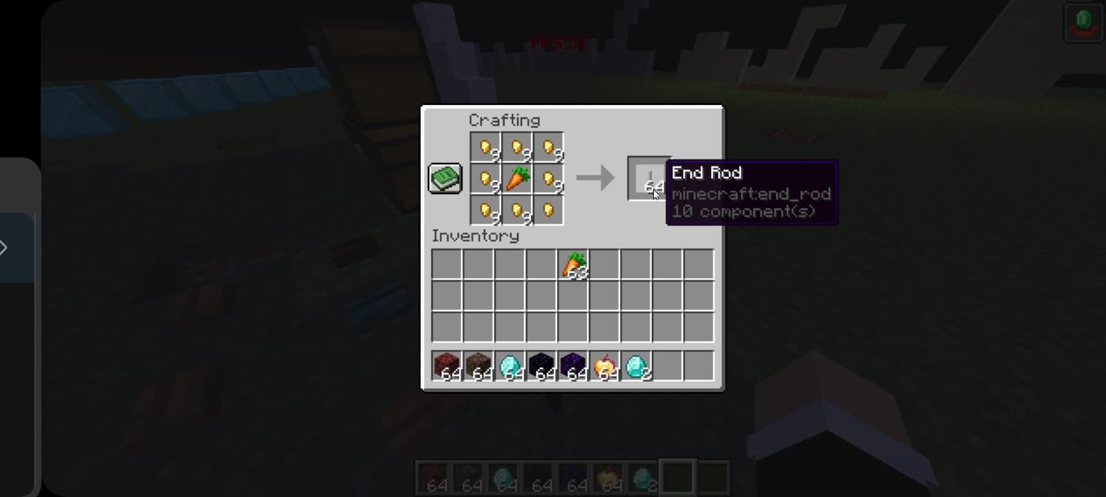 Crafting screenshot