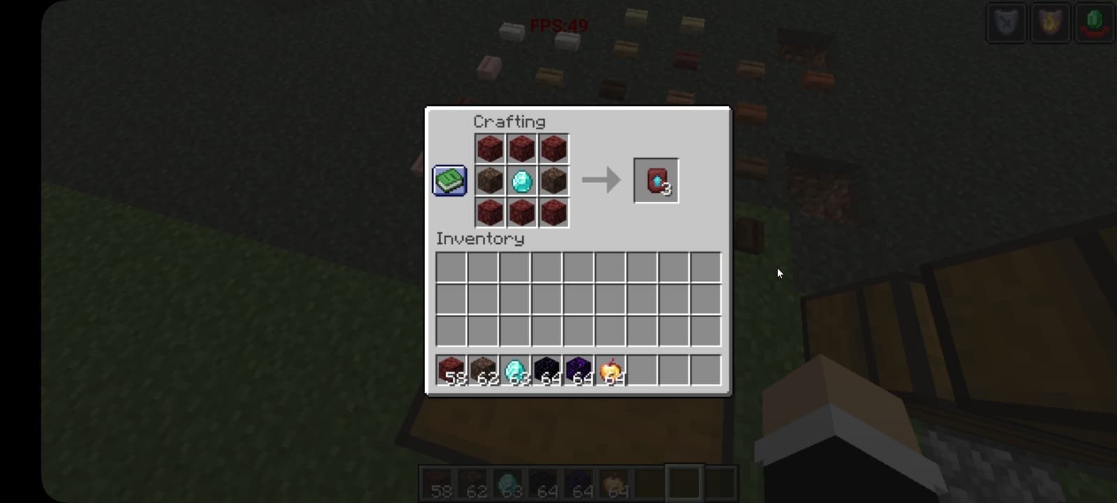 Crafting screenshot