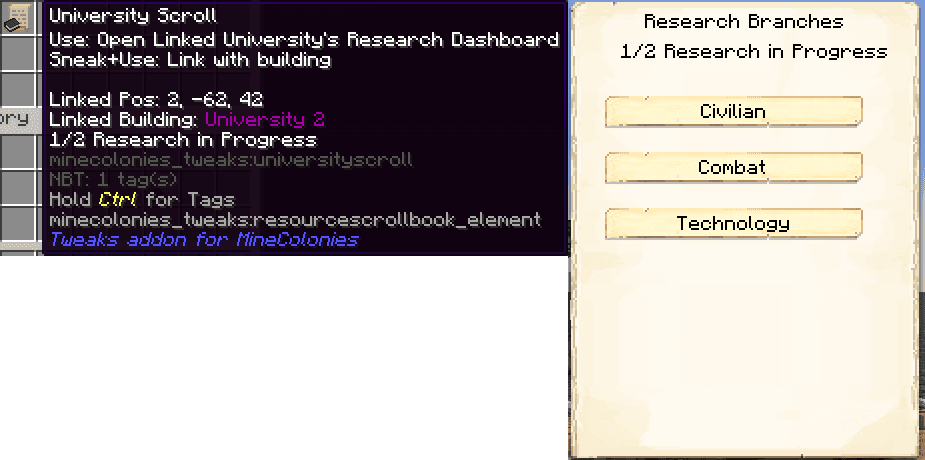 Tweaks addon for MineColonies screenshot