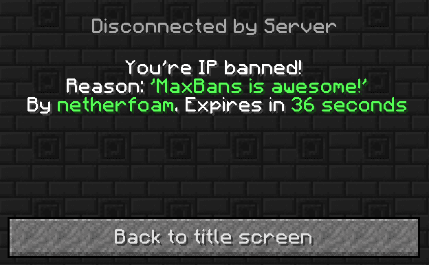 MaxBans screenshot