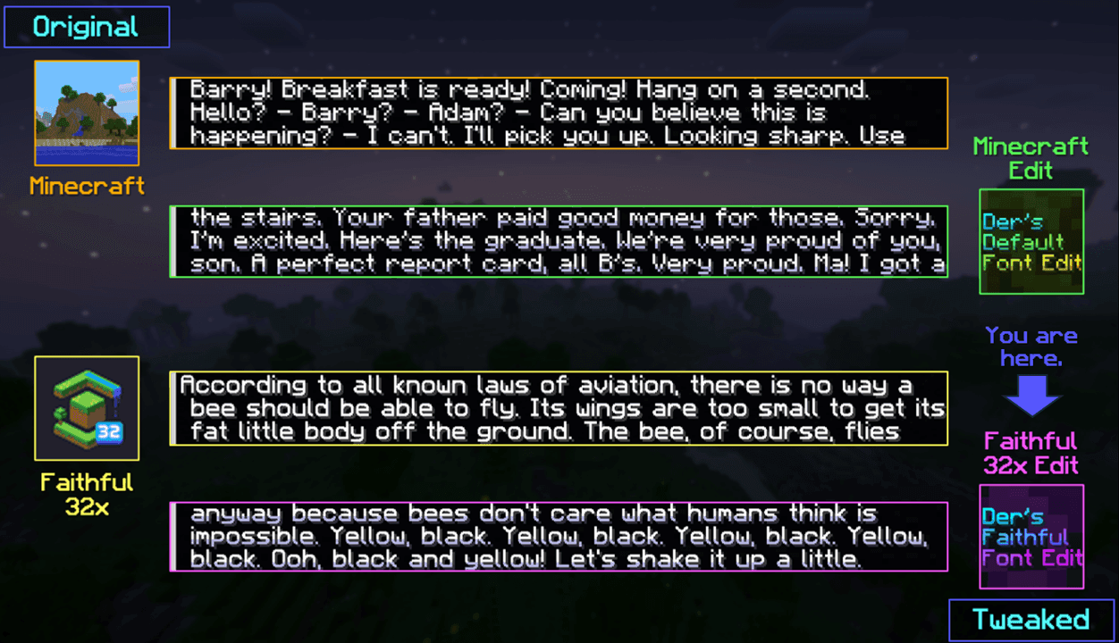 Der's Smooth Shaded Font (Faithful 32x) screenshot