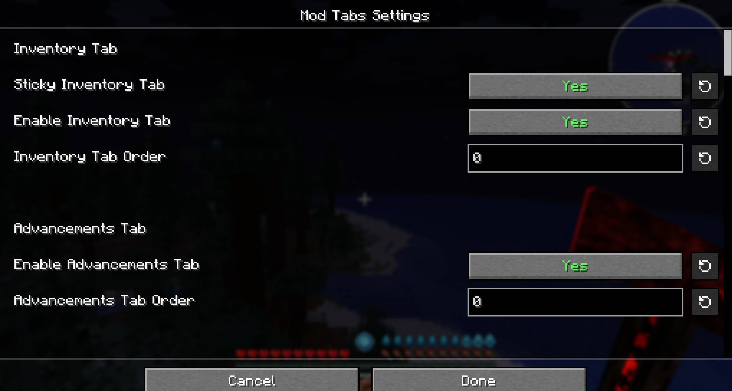 Mod Tabs screenshot