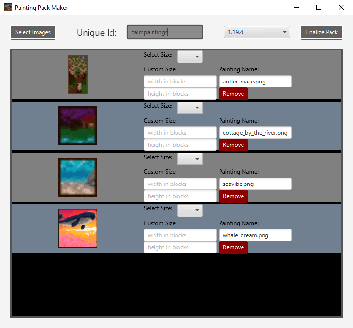 Paintings ++ screenshot