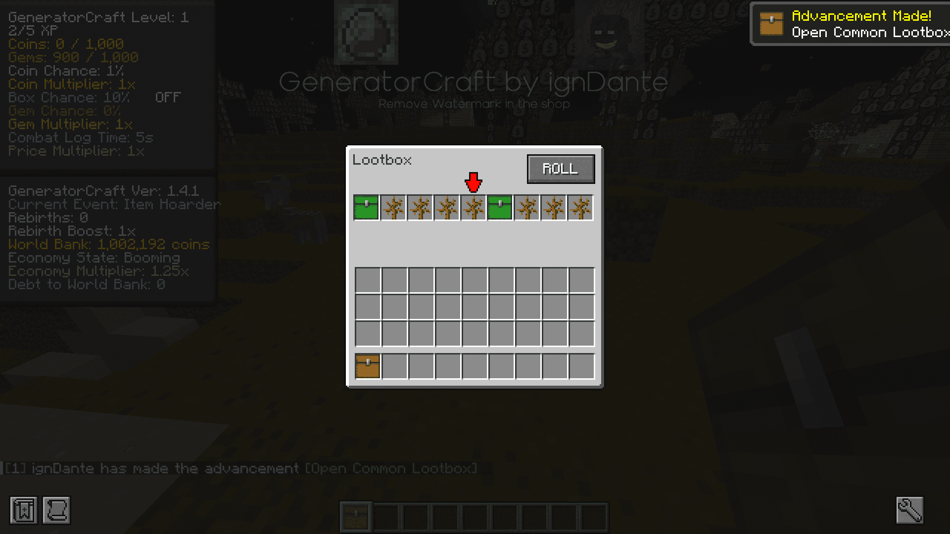 GeneratorCraft - Lootboxes, Gambling, RNG, Economy screenshot