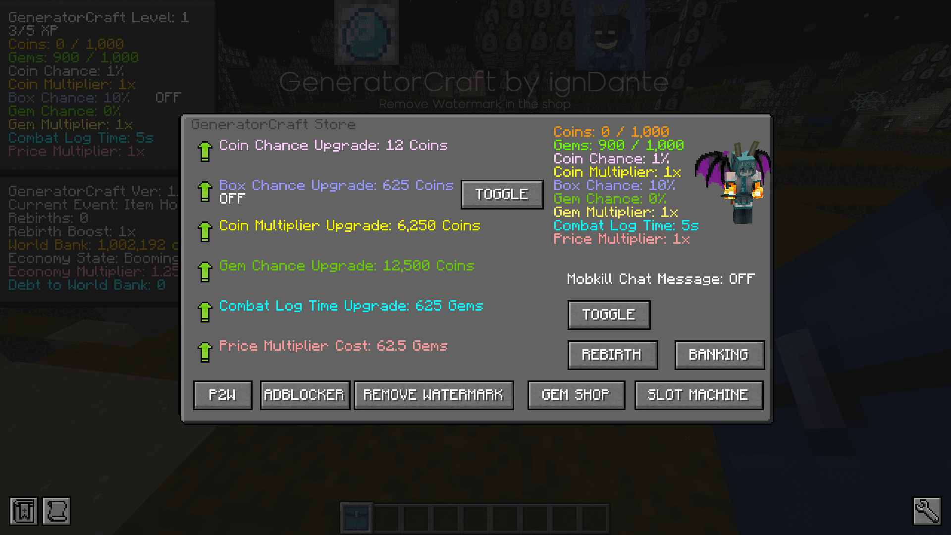 GeneratorCraft - Lootboxes, Gambling, RNG, Economy screenshot