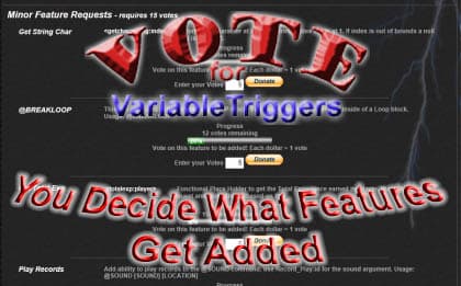 VariableTriggers screenshot