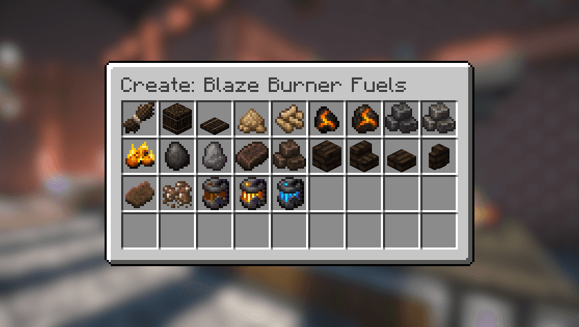 Create: Blaze Burner Fuels screenshot