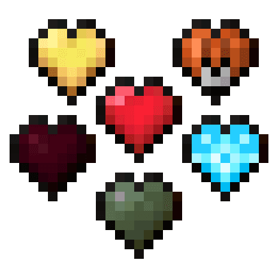 Fresh Hearts Health Bar HUD Hotbar screenshot