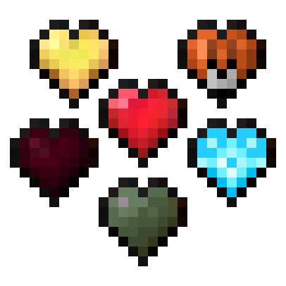 Fresh Hearts Health Bar HUD Hotbar screenshot