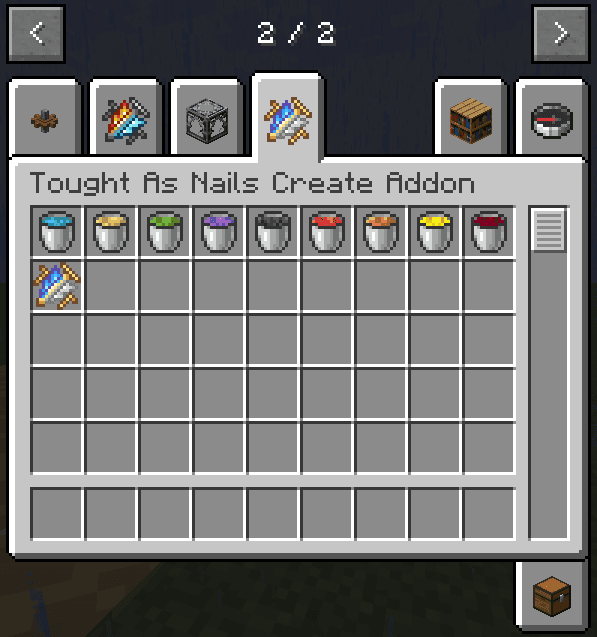 Tough As Nails Create Addon screenshot
