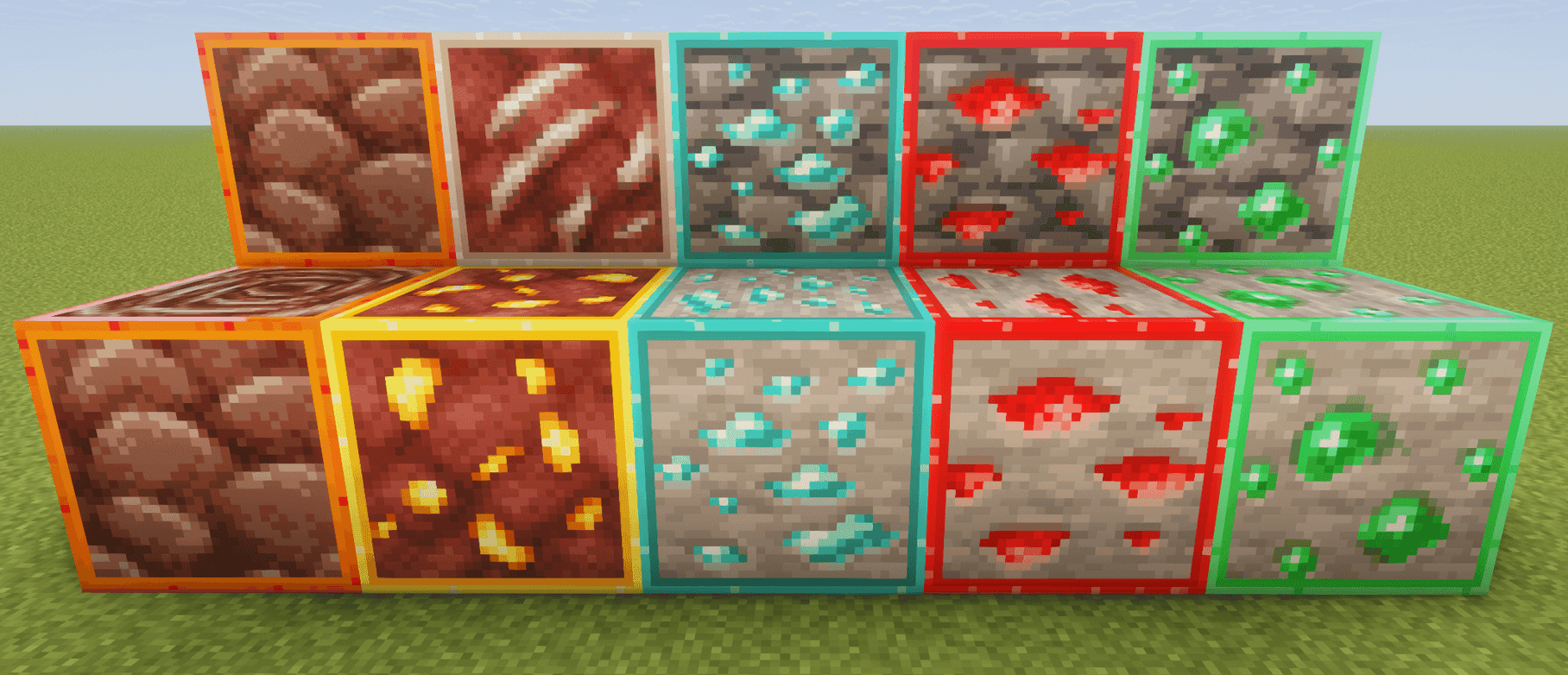 Faithful Ore Outlines (Faithful 32x) screenshot