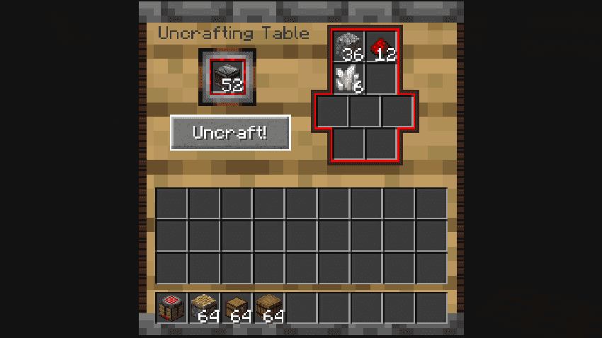 Arda's Uncrafting Table [ Uncraft / Recycle / Deconstruct Mod ] screenshot