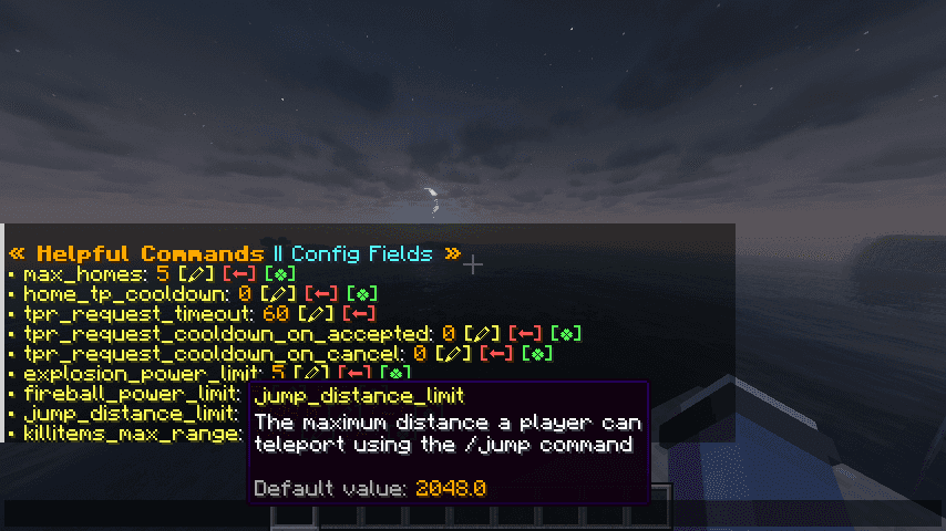 Helpful Commands screenshot