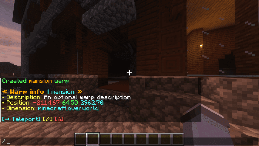 Helpful Commands screenshot