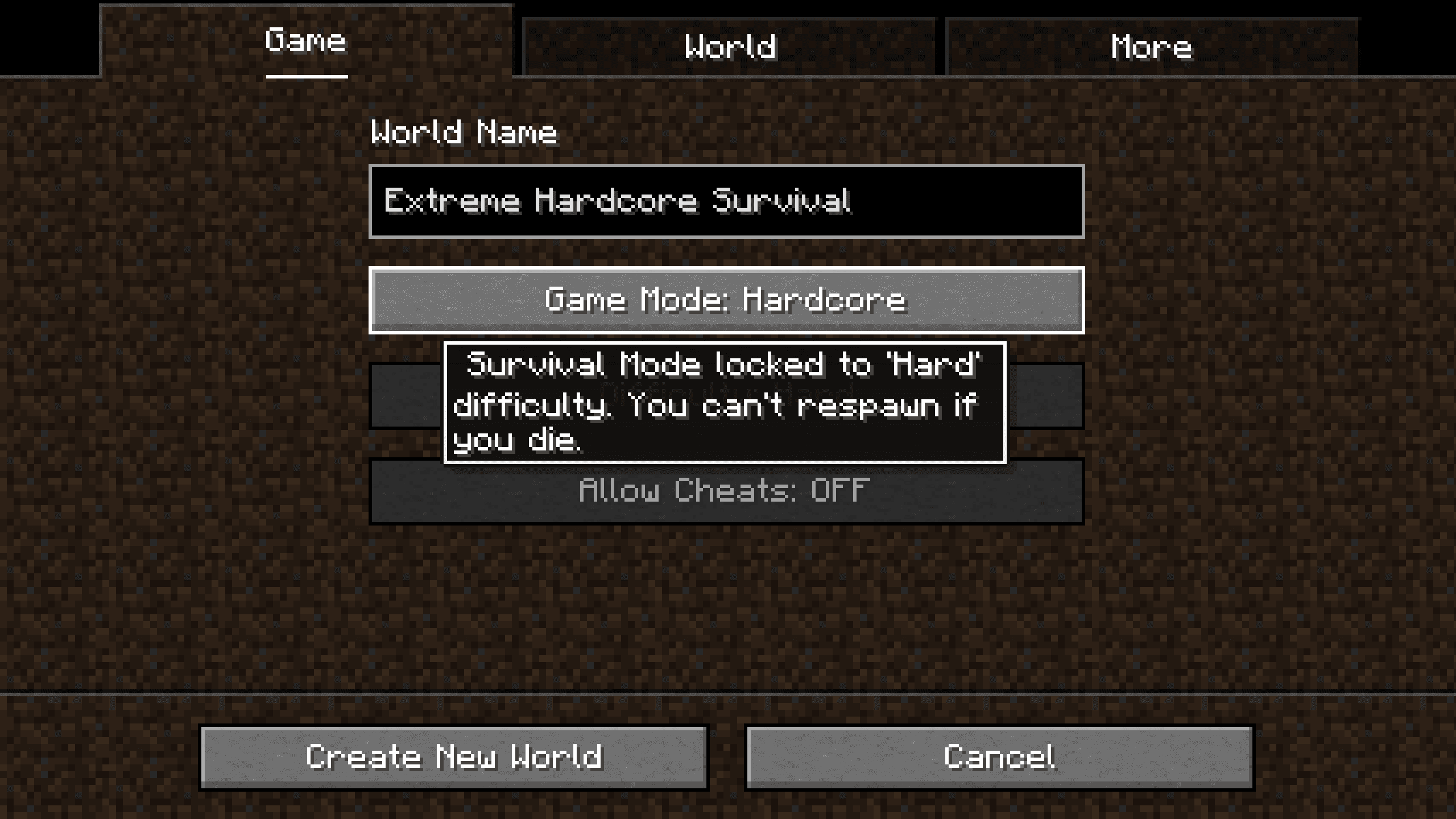 Extreme Hardcore Survival – Hardcore+ screenshot