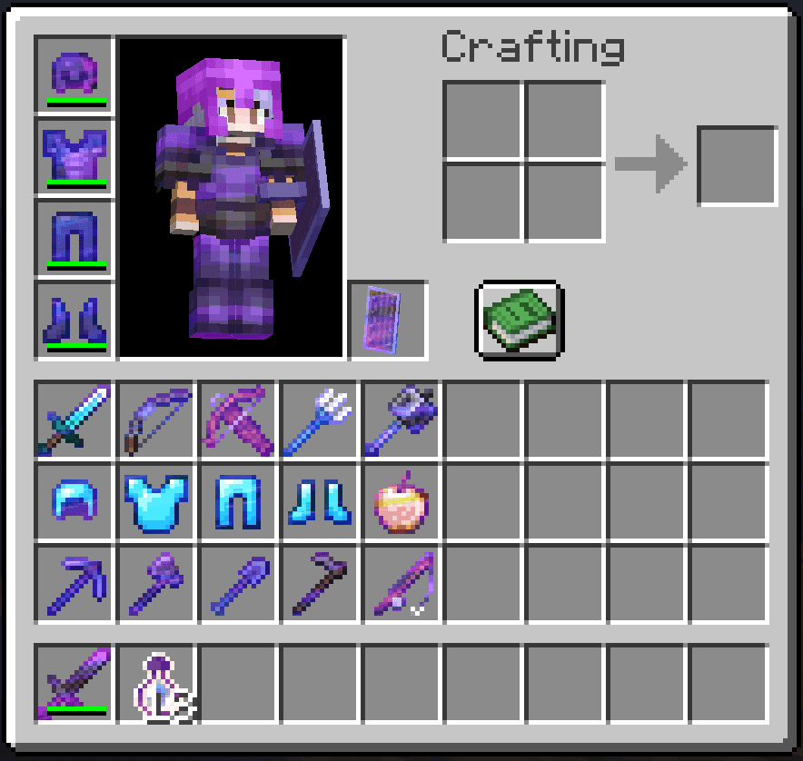 Purple XP Bar & Enchantment Glint screenshot