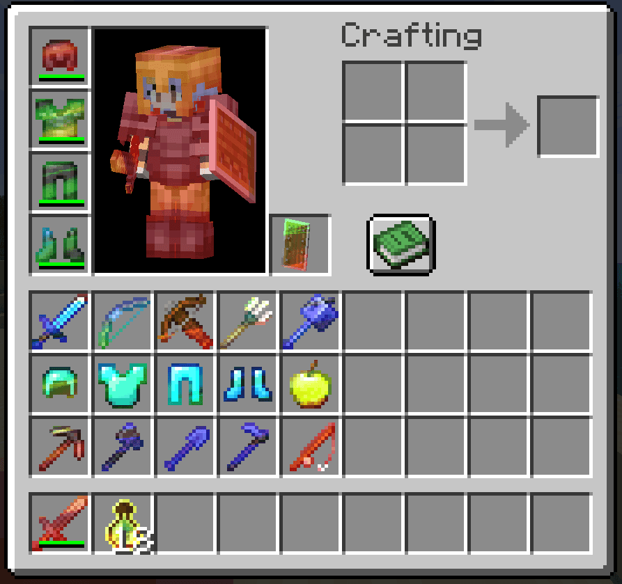 Rainbow RGB XP Bar & Enchantment Glint screenshot