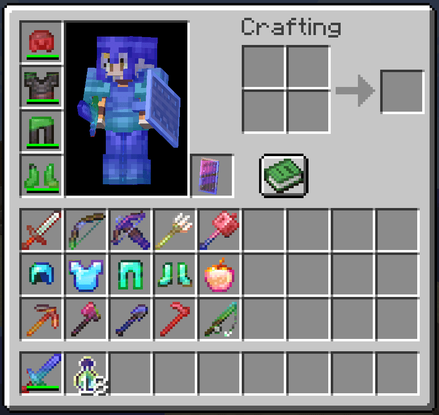 Rainbow RGB XP Bar & Enchantment Glint screenshot