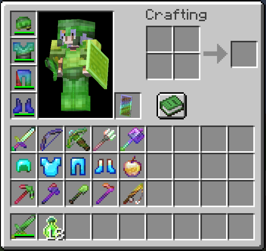 Rainbow RGB XP Bar & Enchantment Glint screenshot