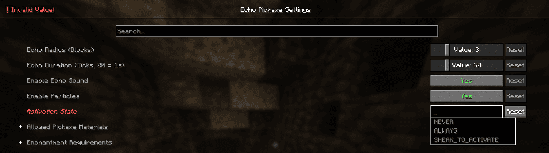 Echo Pickaxe screenshot